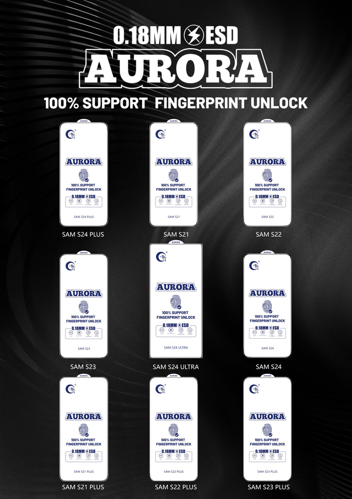 Aurora Fingerprint-Unlockable Screen Protector: 100% Seamless Unlocking for Samsung Devices